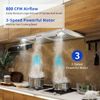 30 inch Built-In/Insert Range Hood 800CFM Kitchen Vent Ducted/Ductless LEDs New