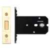 Flat Dead Lock - 102mm - Forend and Strike - Brass Finish