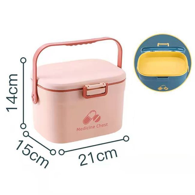 Large Capacity Family Medicine Organizer Box Portable Medicine Storage  Container