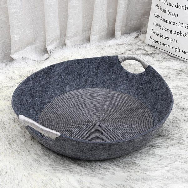 Luxury Felt Nest Style Cat Litter - The Perfect Haven For Your Feline Friend - Gray / Ordinary