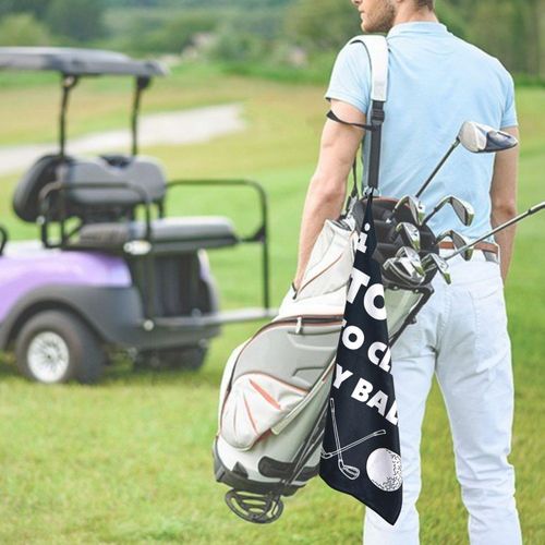 Artpreti Funny Golf Towel, Printed Golf Towels for Golf Bags with Clip, Golf Gift for Men Husband Boyfriend Dad, Birthday Gifts for Golf Fan - I Use This Towel to Wash My Balls
