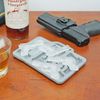 Fairly Odd Novelties Ice Cube Tray, Two Pack, Gray Handgun