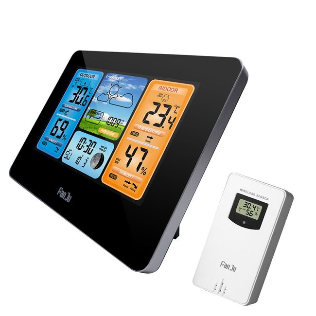 Multi-Function Indoor Outdoor Thermometer Wireless with Alarm