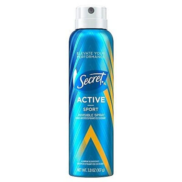 Secret Invisible Spray Antiperspirant & Deodorant for Women, Active Sport, 4.5oz