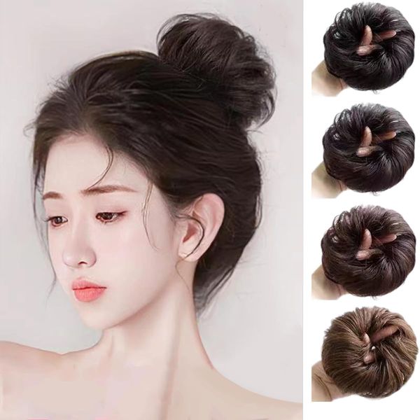 Shinpatsu Hair Bun Wig, Human Hair Wig, Bun Simple, One-touch Rubber Type, Scrunchy, Point Wig, Hair Extension, Children, Wedding, Shichi-Go-San Coming of Age Ceremony, Graduation Ceremony, Kimono,