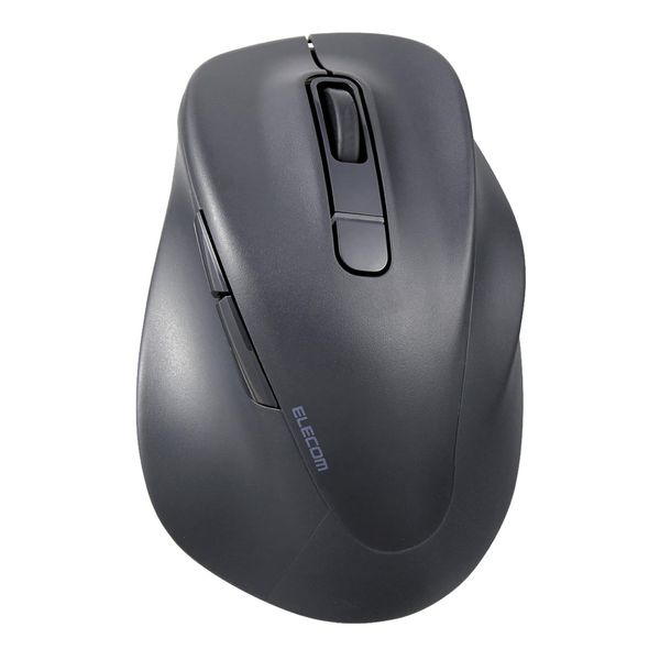 Elecom M-XGL30BBSKBK EX-G Wireless Mouse, Bluetooth Mouse, Quiet, Large, 5 Buttons, Multi-Pairing, AskDoctors Rating Service, Antibacterial, Black