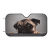 Pug Dog Car Windshield Sunshade Front Window Sun Visor Protector Foldable Shield Cover for Truck SUV