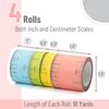 Mr. Pen- Ruler Washi Tape Set, 4 Pack, Assorted Sizes, Decorative Tape