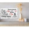 Personalized 6 Year Anniversary Gift Sign – Custom Names | Solid Wood Romantic C