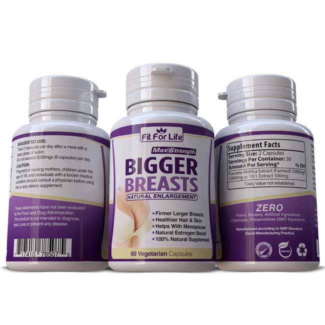 Pueraria Mirifica BlGGER Breast Growth Capsules Bust EnIargement 60 PILLS 5000mg