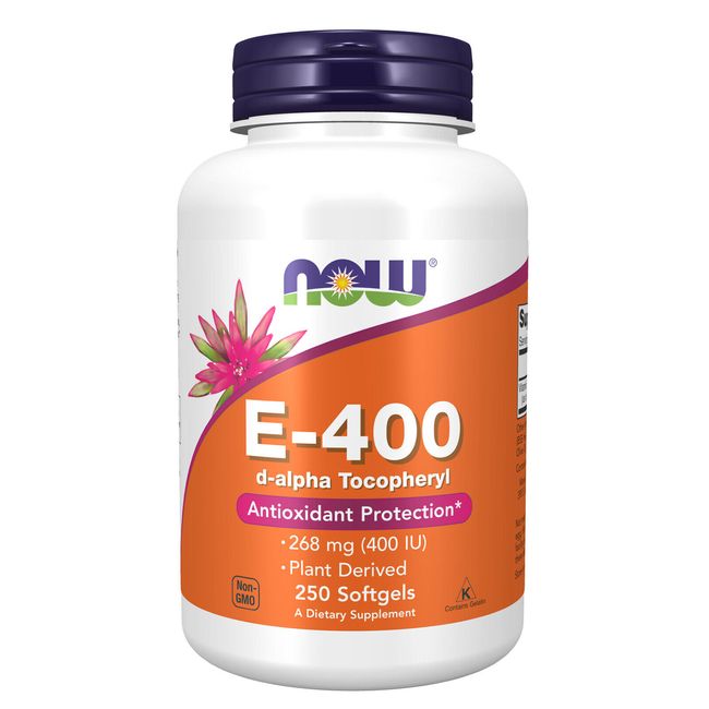 NOW FOODS Vitamin E-400 D-Alpha Tocopheryl - 250 Softgels