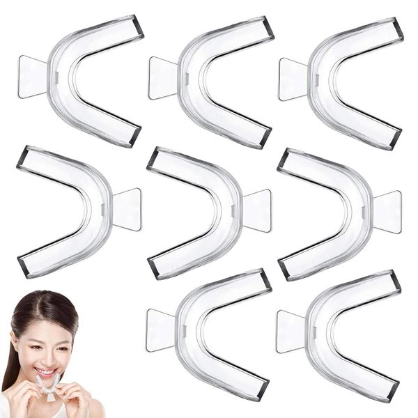 8Pcs Teeth Whitening Trays, Teeth Whitening Mouth Trays Thermoforming Teeth Guards Dental Teeth Whitening Tray Kit for Teeth Whitening Teeth Bleaching Teeth Grinding Teeth Protecting