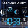 Digital Wall Clock, 16.5" Large Display Digital Clock with 10 RGB Color Changing