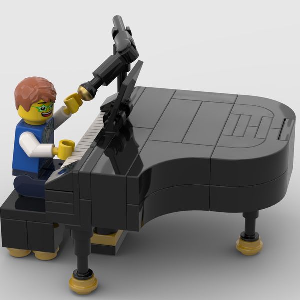 LEGO Grand Piano Kit with Minifigure, Original Design. 100% New LEGO Pieces.