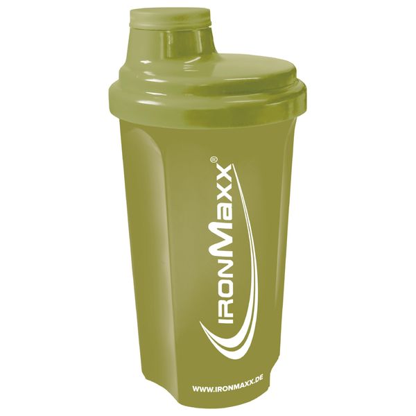 IronMaxx Eiweiß Shaker - Navy Green blickdicht 700ml | Proteinshaker mit Drehverschluss, Sieb & Mess-Skala | auslaufsicher, spülmaschinengeeignet & frei vom Weichmacher BPA & DEHP