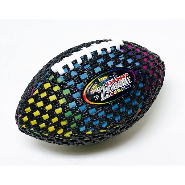 fun gripper (TD Tie-Dye 7.0 Inch Mini Football (Light Weight) Foam Mesh Tacky Grip (Perfect for Indoors) by: Saturnian I P.E. Supplier