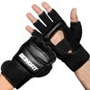 Beingfit Open Finger Gloves Boxing Gloves (SMALL, BLACK)