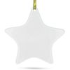 4.3-Inch Ceramic White Star Christmas Ornament