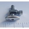 1 PC. 1/4" OD COMPRESSION X 1/2" PEX ANGLE VALVE, 1/4 TURN (LEAD-FREE)