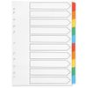 A4 Mylar Divider 10-Part Multi-Color WX01526