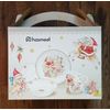 Christmas Bear Porcelain Dinnerware 4-Piece Set Holiday Ceramic Tableware Rare
