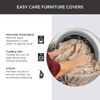 SureFit Home Décor Soft Suede Chair Cover, Polyester, Relaxed Fit, Machine Washable One Piece Taupe Color