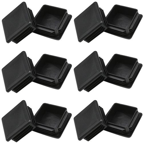Square Tubing Plugs 2" x 2"(50mm x 50mm), Plastic Tubing End Caps Durable Chair Glide for Chair Table Stool Leg Bar Stool Glides Inserts, Fence Plugs, Furniture or Fitness Equipment End Caps