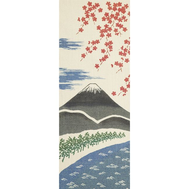 プレーリー そそぎ染め(注染)金糸手ぬぐい 春の富士山 35×90cm TEK-005