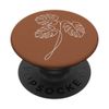 Botanical Monstera Leaf Tropical Plant Saddle Brown PopSockets Swappable PopGrip