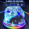 Wireless Pro Controller for Switch/OLED/Lite - 1200mAh Rechargeable Switch Turbo Controller with 10 RGB Led Light, Programmable, Wake Up - Wireless iOS Android Remote Gamepad, Wired PC Game Joystick