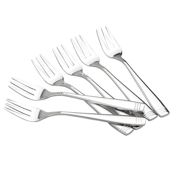 Dynko 12 Pieces Dessert Fork Cake Fork Set, Stainless Steel Small Forks