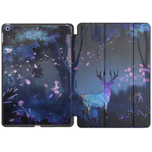 MoKo Case for iPad 10.2 iPad 9th Generation 2021/ iPad 8th Generation 2020/ iPad 7th Generation 2019, Slim Stand Hard Back Shell Smart Cover Case for iPad 10.2 inch, Auto Wake/Sleep, Forest Mist
