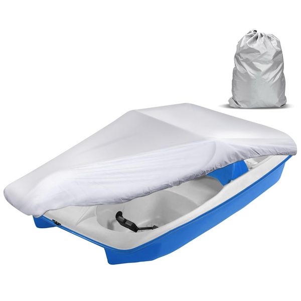 iCOVER Pedal Boat Cover, Fits 3 or 5 Person Paddle Boat Water Proof Heavy Duty Boat Cover, Grey