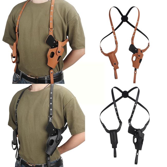 Men's leather shoulder holster bag vest backpack body wallet for  formal clothing