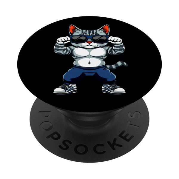 Katze Sport Coach PopSockets Klebender PopGrip