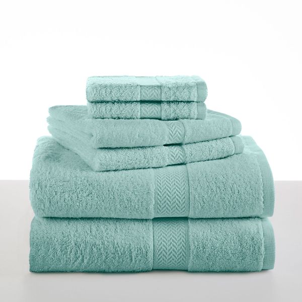 Martex 6-Piece Cotton Towel Set, 2 Bath Towels, 2 Hand Towels, 2 Washcloths