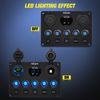 Nilight 5 Gang Multi Function Waterproof Switch Panel PD Type C and USB Charger