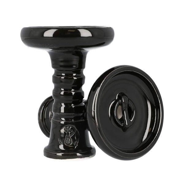 HC Cascade Funnel Black Ceramic Shisha Bowl