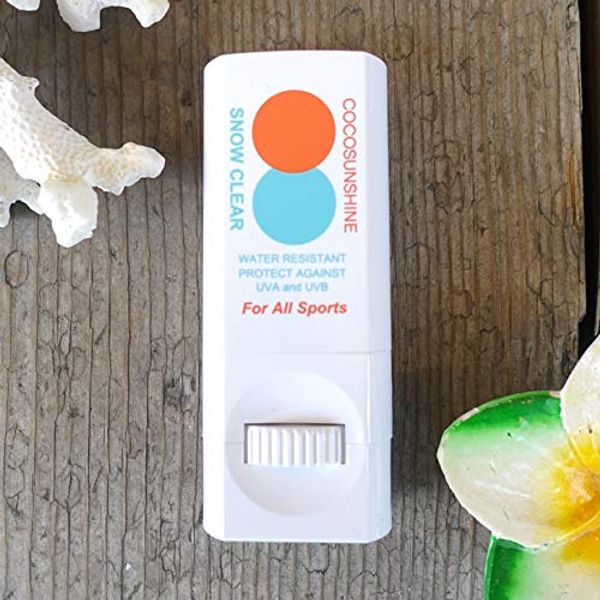 Snipe Sports Cosmetics COCO SUNSHINE Solid Sunscreen Stick with Refined UV Protection SPF30 PA+++ Snow Clear
