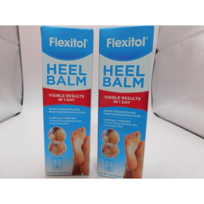 Lot of 2 Flexitol Heel Balm 2 Oz Tube Rich Moisturizing & Exfoliating Foot Cream