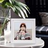 Picture Frames 10x10 2 Pack Nature Solid Wood White for Wall Mounting and Tabletop Display