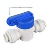 John Guest PPSV040808WP Plastic Push Shut Off Valve, Blue/White, 1/4 in