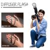 Sixfolo Pack of 3 Universal Flash Reflector Silver White Flash Diffuser 2 in 1 Small Flash Diffuser Light Softbox Portable with Elastic Band for Camera Reflector, Studio, Light Diffuser