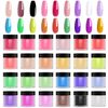 TEEROVA 24 Colors Acrylic Powders Set, Professional Popular Colored Acrylic Nail Powder for Nail Art 3D DIY Tips Decoration, DIY Starter Kit Nail Extension Powders