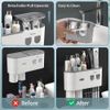 Toothbrush Holders Wall Mounted, Toothbrush Holder with Automatic Toothpaste Dis