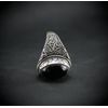 'budawi® – 925 Sterling Silver Toe Ring with 2 Black