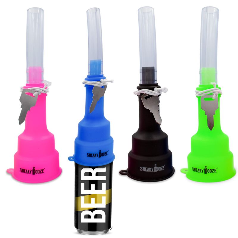 Sneaky Booze Chug Missile Beer Bong Can Chugger Snorkel Funnel Portable ...
