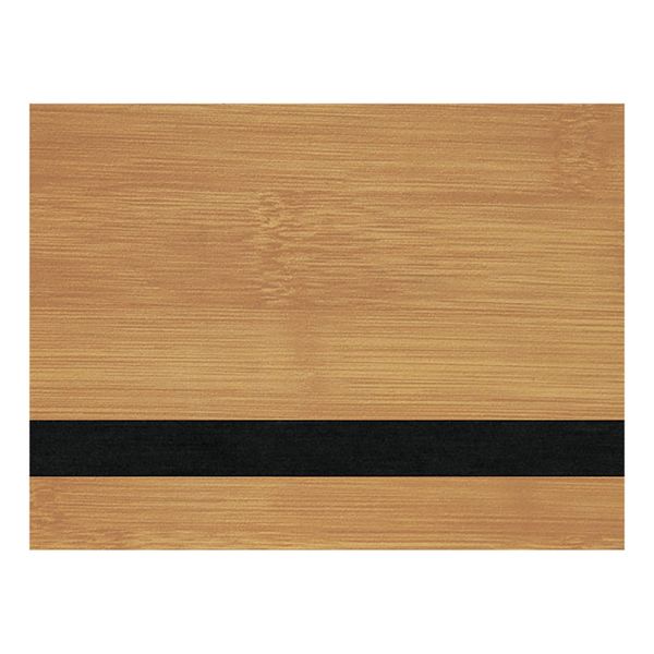 12" x 24" Sheet Bamboo/Black Blank Laserable Leatherette Sheet-Qty 1 Bamboo/Black