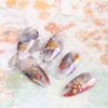 LANODO 8 Pcs Nail Stickers, Beautiful 3D Snow Flowers, Nail Stickers, DIY, Long Female Model, Gold & Silver