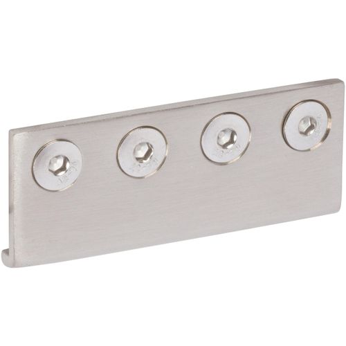 Delaney Hardware BD0063 Barn Door Track Connector Plate, Brushed Steel